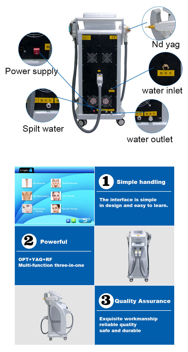 4IN1 Dual Screens IPL Laser Hair Removal Machine 480nm-690nm