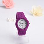 Promotional Gifts Silicone Rubber Bracelet Watch Purple Color With RoHS & CE