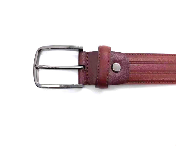 Fashionable Handmade Embossed 100% Cow Leather Belt For Work Business
