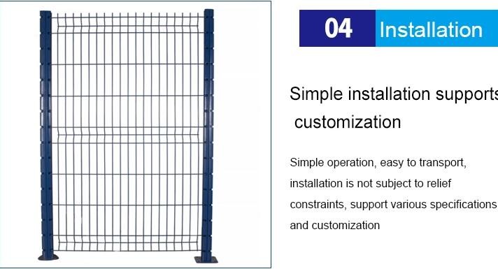 OHSAS 100*300mm Rigid Welded Mesh Fencing With Square Post