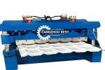 Chain Drive Roof Tile Roll Forming Machine With Hydraulic Pressing Cutting