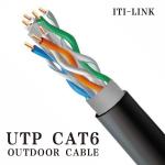 High Speed UTP CAT6 Cable Network Cable 23AWG Solid Outdoor PE Filling Glue