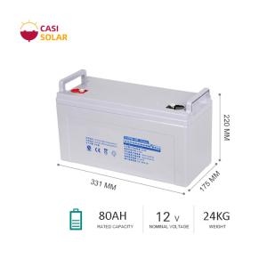 China 80Ah Deep Cycle Gel Battery 24kg Maintenance Free Battery For Ups wholesale