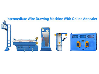 Continuous Annealing Medium Fine Wire Drawing Machine For 0.17 To 0.7 Mm