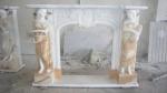 Nature Marble Statue fireplace mantel,China stone carving fireplaces supplier,