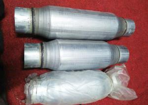 China Aluminized Bottle Style 2.25 Inlet 2.25 Outlet Car Exhaust Resonator 300mm Length wholesale