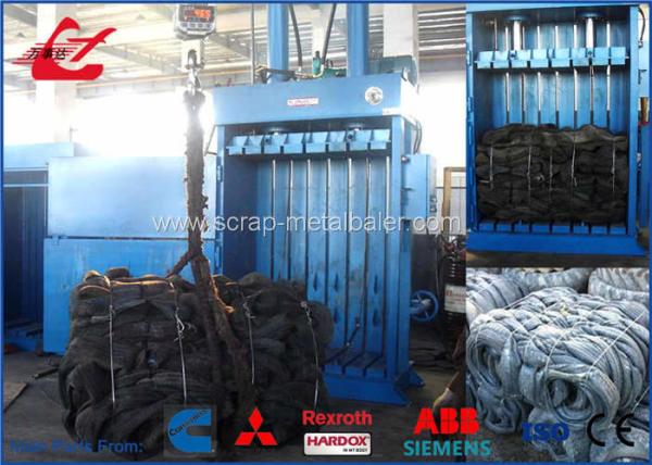 Scrap Tire Baler Hydraulic Baling Machine , Vertical Baling Press Machine