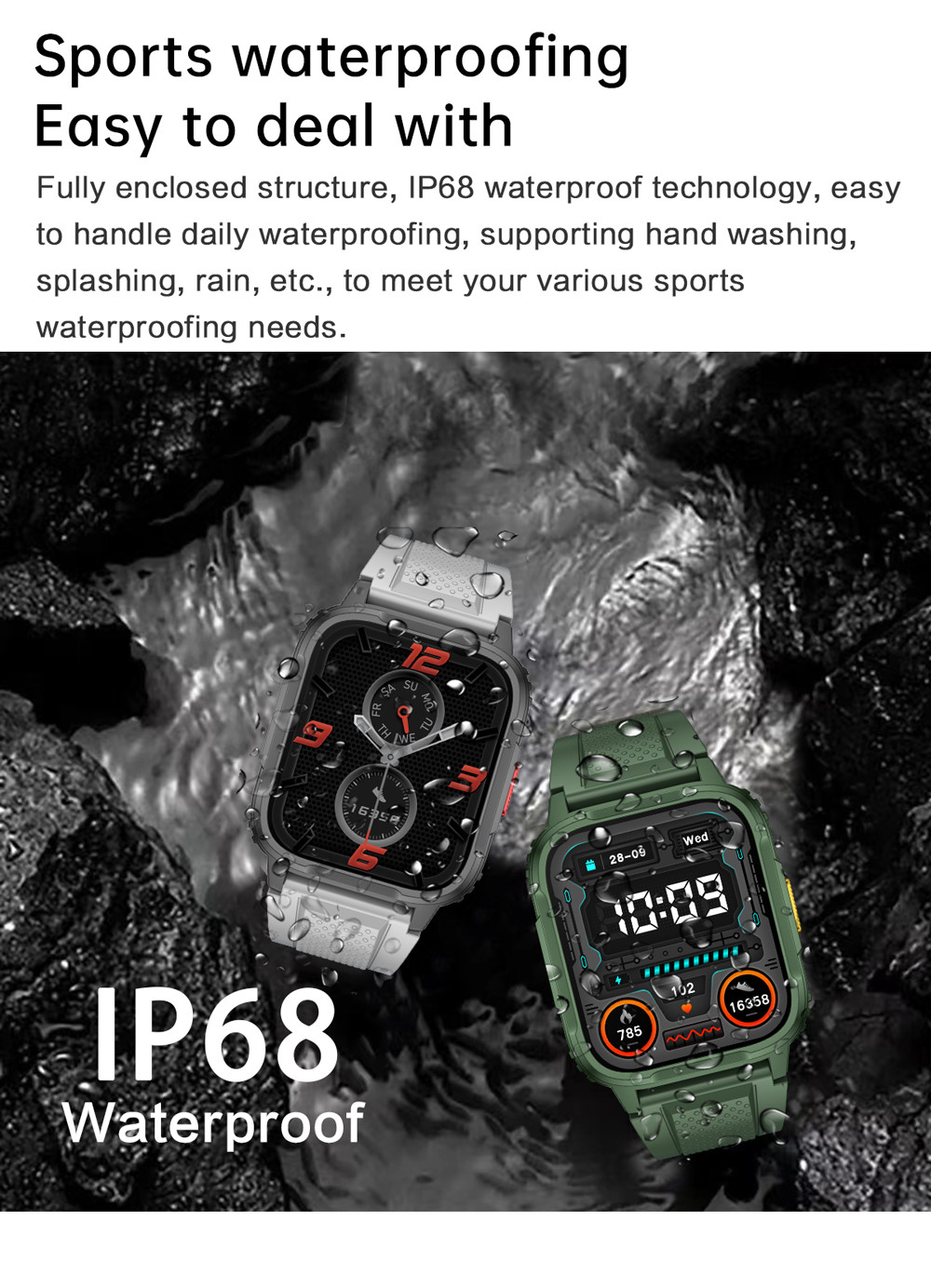 LW9 App Heart Rate Sport Smart Watches Magnetic Charging With 1.95 Inch IPS Screen