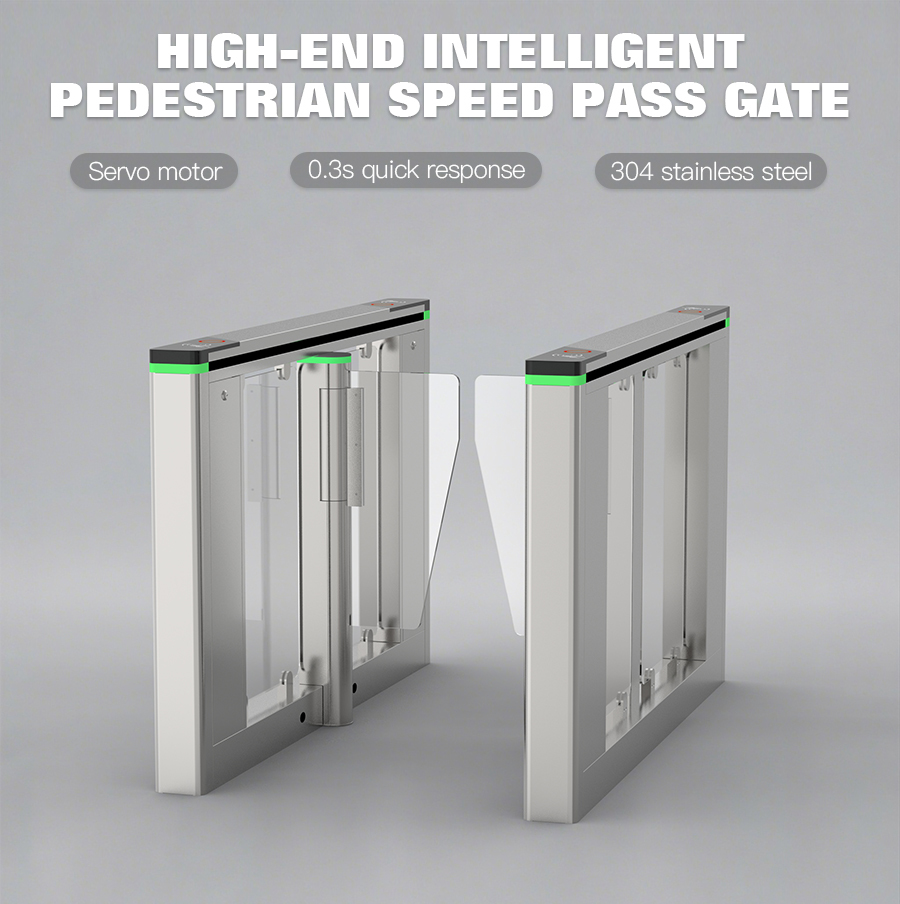 Bidirectional Pass Access Control Face Recognition Turnstile Gate Half Height