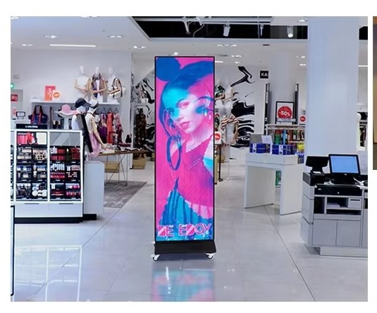 Outdoor LED Poster Display High Fresh Rate Standing Advertising Player P1.53 P1.86 P2