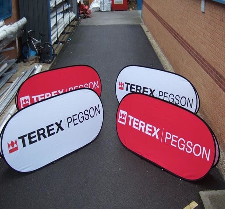 Portable Folding Pop up a-Frame Outdoor Event Display Flag Banner