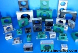 China Standard hydraulic pipe clamp, PP grooved inside, 304 stainless steel plates wholesale