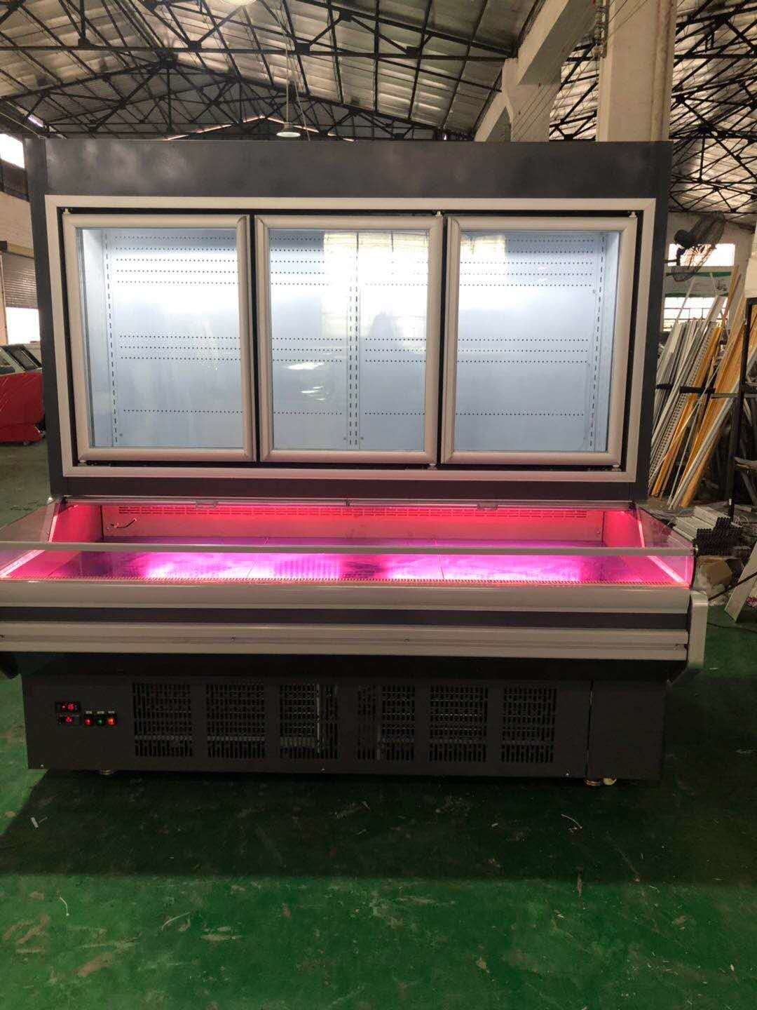 Commercial Combination Freezer For Frozen Food With Limited Space / Drinks Display Fridge