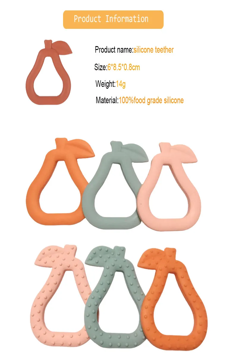 14g Infant Pacifier Newborn Use Soft Silicone Baby Teether Fresh Fruit Pacifier Food Grade