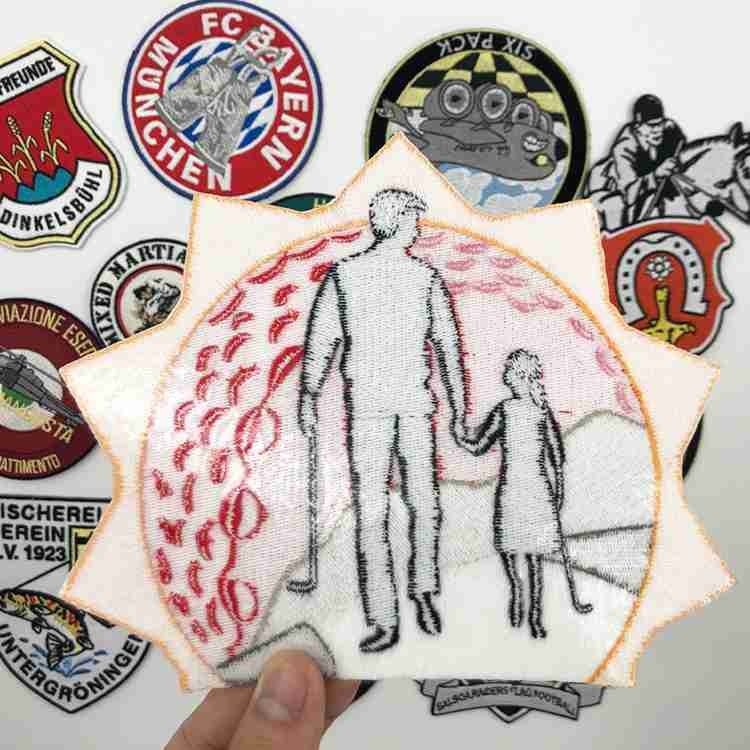ODM 4x4in Plain Embroidery Custom Felt Patches Adhesive Backing