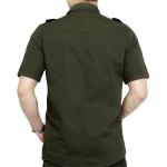 British Leisure Style Men's Work Uniform Shirts 2 Arm Buckle Solid Color