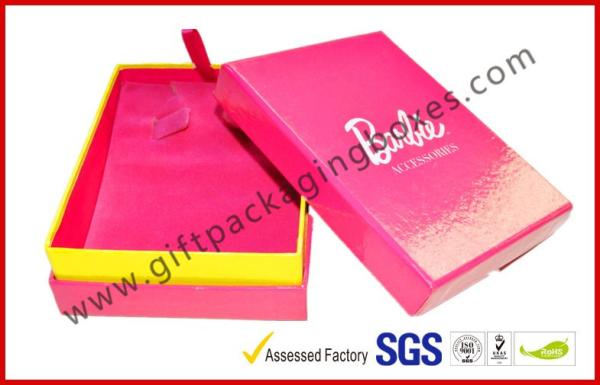 Fancy Jewellery Packaging Boxes For Valentine Gift, Pink Rigid Paper Gift