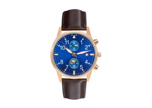 China Hardened Glass Leather Wristband Watch , Quartz Stainless Steel Watch 10ATM wholesale