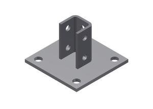 China Electrical Zinc C Channel Fitting Post Base wholesale