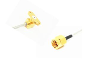 China 50ohm SMA Male RF Cable Assemblies Au Plated Custom RF Cable Assembly wholesale