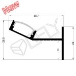 Edge Banding Aluminium LED Profile Channel 36*22mm Customized Length