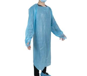 China disposable waterproof polyethylene non sterile cpe gown wholesale