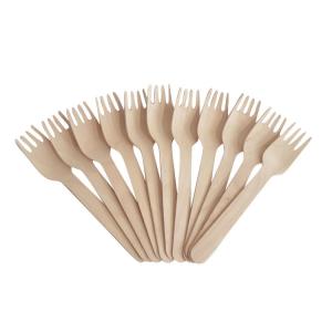 China Durable 160mm Compostable Wooden Forks Environmental Friendly wholesale