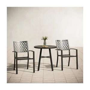 China Outdoor Balcony Bistro Set Metal Garden Furniture with Foldable Design and 2 Seats wholesale