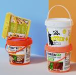 Transparent Bucket 300ml-5L for Peanut Butter Shea Butter Food Sauces Packaging