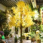 Evergreen Artificial Ginkgo Tree Natural Color Outdoor Anti UV Plants