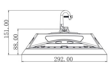 Black Housing High Lumen Led Shop Lights , 150W Commercial Warehouse Led Lighting