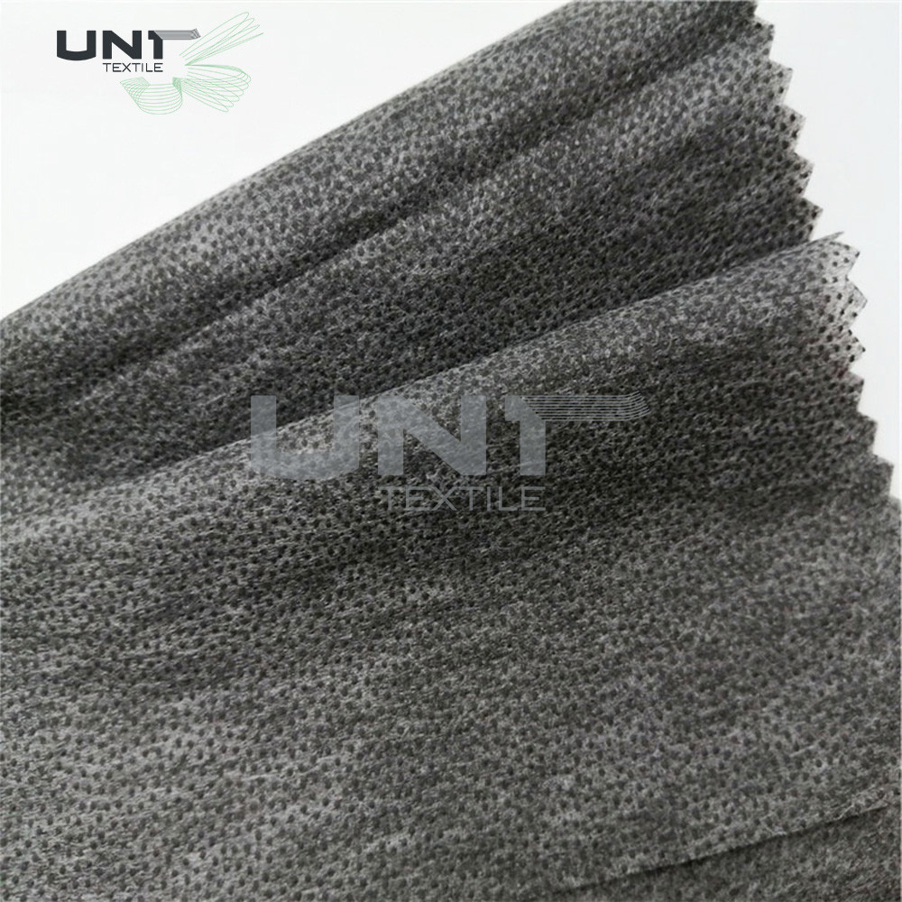 Black Non Woven Interlining Lining With Double Dot Coating N1208F