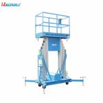 Hydraulic folding ladders lift table 200kg 12 meter double mast aluminum alloy