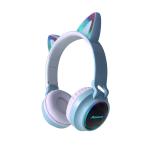 Flash Light Cute Cat Ears Wireless Bluetooth Headphones Kid Girls Stereo Headset