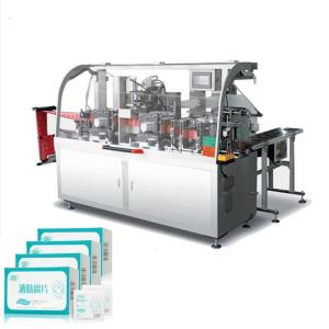 China Automatic Alcohol Swab Pad Packaging Machine 140mm Cotton Sheet wholesale