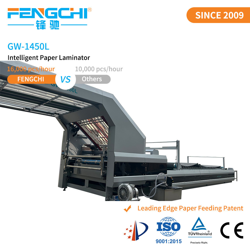 High Efficiency Automatic Bottom Sheet Feeding Paperboard Corrugated Flute Laminator