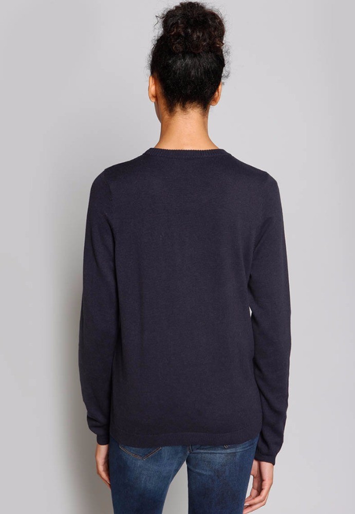 WOMEN'S 100% COTTON APPLIQUE EMBROIDERY KNITTED SWEATER ( PULLOVER )