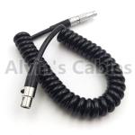 12V Female Coiled Arri Power Cable Lemo 2 Pin Male To Mini XLR 4 Pin For TV