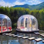 Non Toxic Material 6m Geodesic Dome Anti Rainstorm Portable Bubble Tent