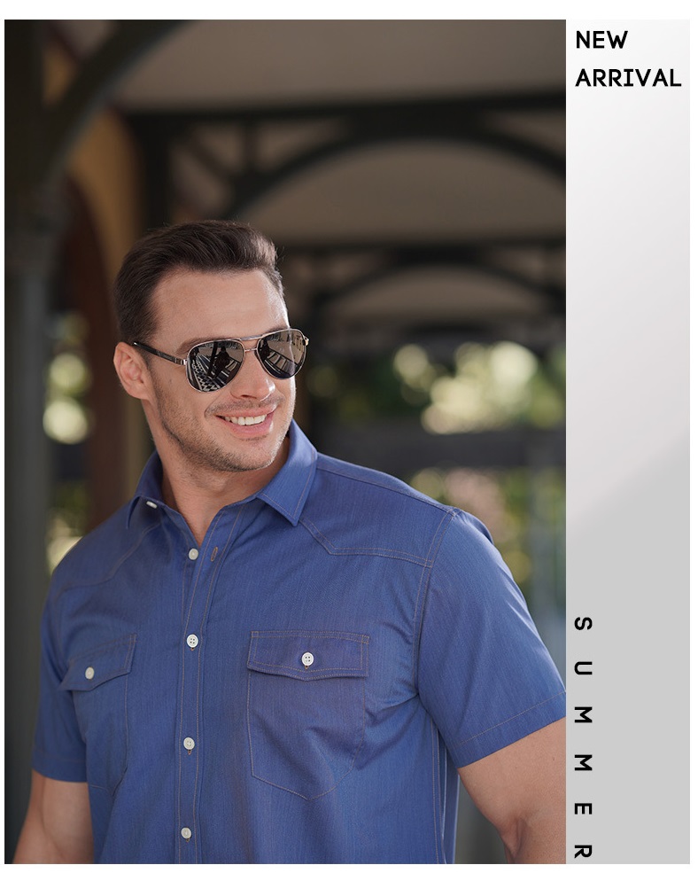 2022 Fashion Summer Short Sleeves Men's Shirts Plus Size with Nonwoven Weaving Method