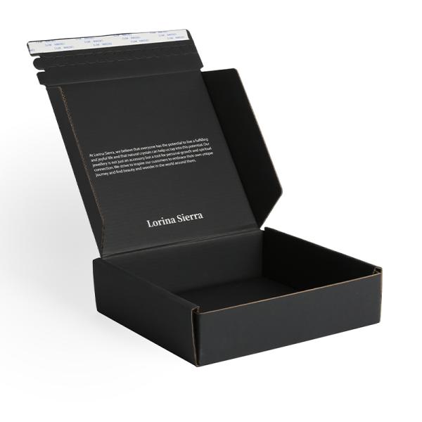 Luxury Cardboard Boxes Black Corrugated Shipping Boxes Packing For Small Business