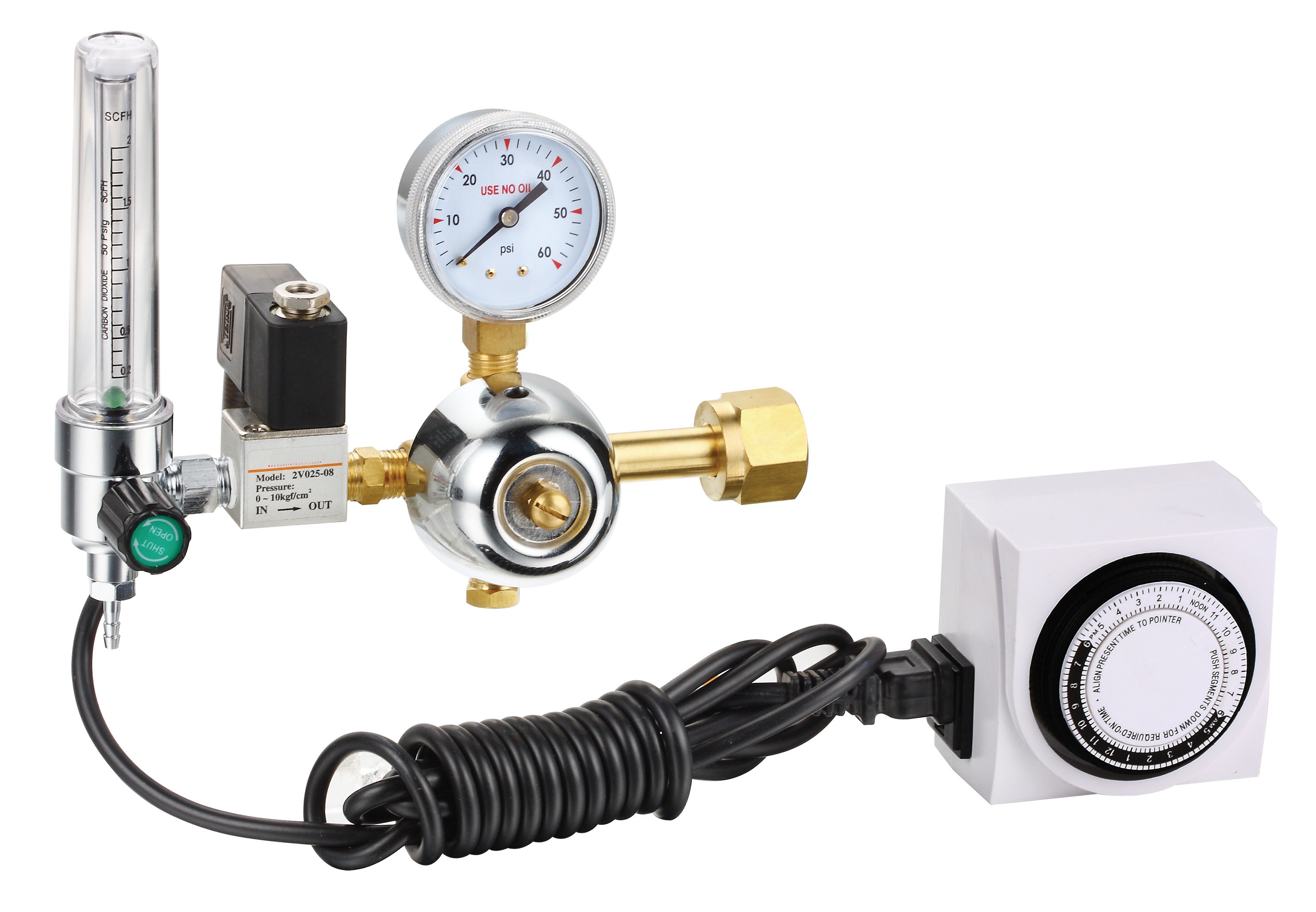 50 PSI Compressed Gas Pressure Regulator , Automatic CO2 Gas Pressure Regulator