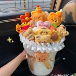 Unique Mother's Day Gift Butter Bear Plush Doll Bouquet in Multiple Colors for