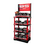Lithium Battery Pop Pos Display Demountable JMT Battery Display Rack Metal For