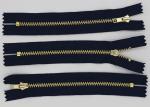 Heavy Duty Metal Jacket Zippers 3# / 4# / 5# , 20 / 25 / 30 Inch Y Teeth Metal