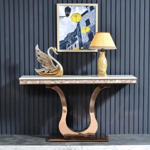 China 120cm Slim Marble Entrance Console Table For Sophisticated Spaces wholesale