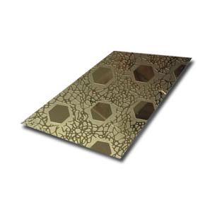 China PVD Color Coating Etching Stainless Steel Sheet 304 Decorative Wall Metal Sheet wholesale