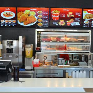 China 32 Inch Outdoor Indoor Digital Menu Board 1920x1080 Restaurant Slim Bezel wholesale