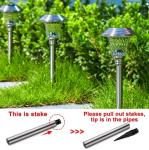 Modern 1.2V 16.5Inch Waterproof LED Solar Garden Lights