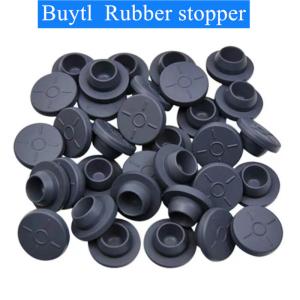 China GMP Compliance 13mm 20mm 23mm 28mm 32mm Sterile round medical Butyl Rubber Stopper for Glass Infusion Bottle wholesale